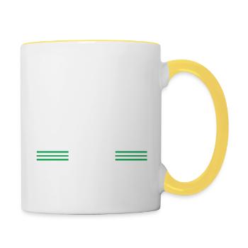 arboristes cadeau d’anniversaire dictons drôles blagues meilleur - Mug contrasté - blanc/jaune - Droite