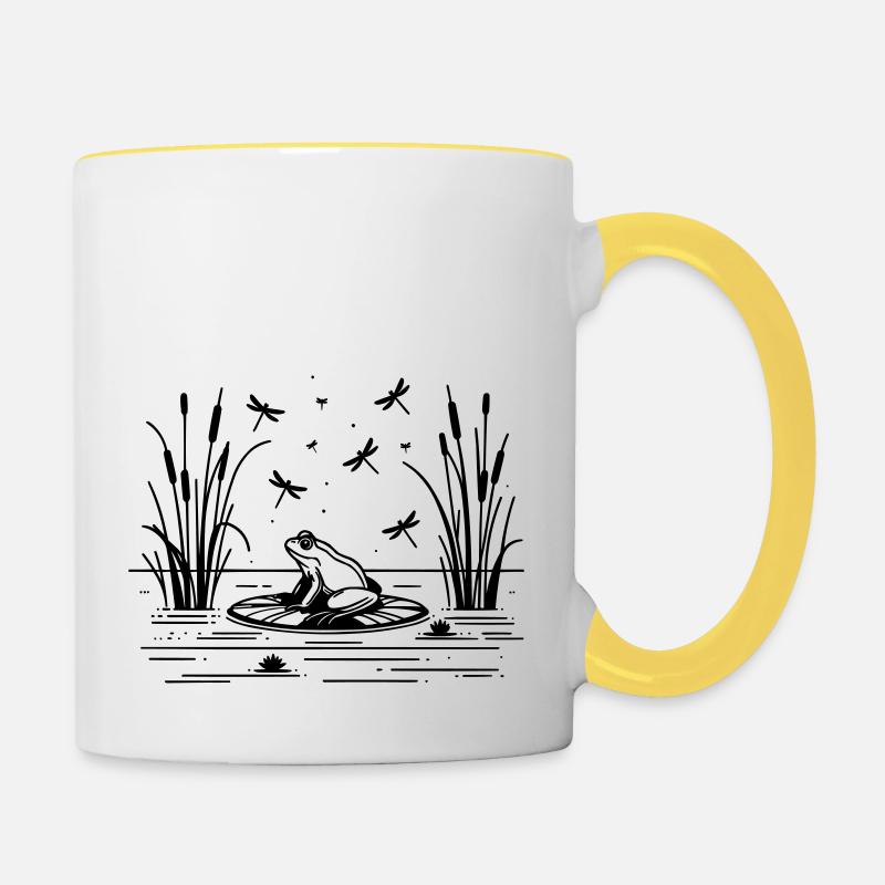 Frog - Contrasting Mug - white/yellow