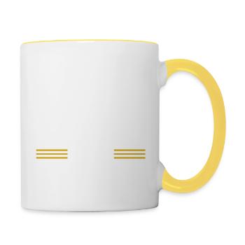 Present Idea Job Carpenter Work Tshirts Funshirt - Contrasting Mug - white/yellow - Right