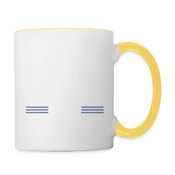Blogger Carpenter Jokes Tshirts Present Funshirt - Contrasting Mug - white/yellow - Right
