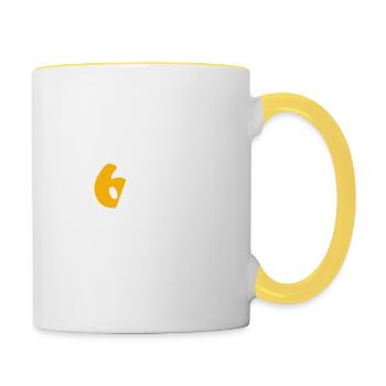 Vintage 1948 Drôle 76 ans Bday Hommes Femmes - Mug contrasté - blanc/jaune - Droite