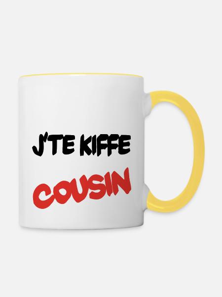 Vetter - Tasse zweifarbig - Weiß/Gelb