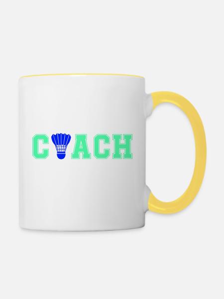 federball coach 1 - Tasse zweifarbig - Weiß/Gelb