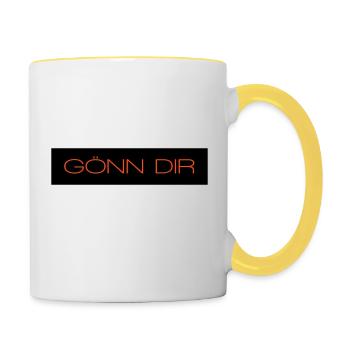 Goenn dir - 2 Farben - Tasse zweifarbig - Weiß/Gelb - Rechts