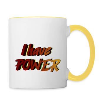 I Have Power - Contrasting Mug - white/yellow - Right