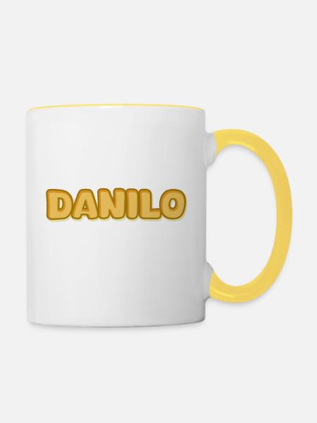 Danilo Danilo - Tasse zweifarbig - Weiß/Gelb