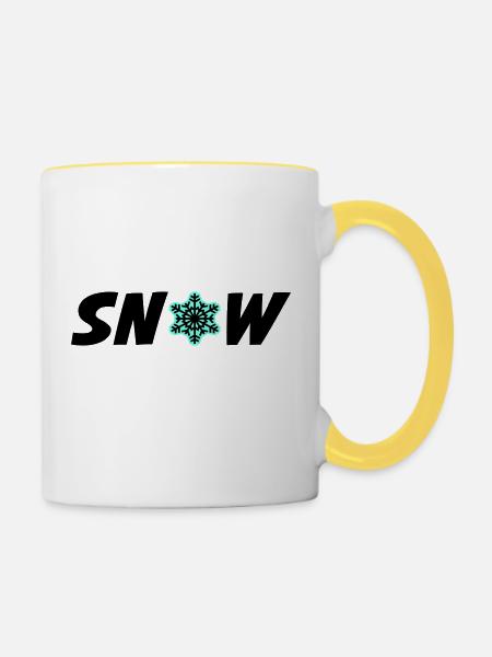 Snow Frost - Tasse zweifarbig - Weiß/Gelb