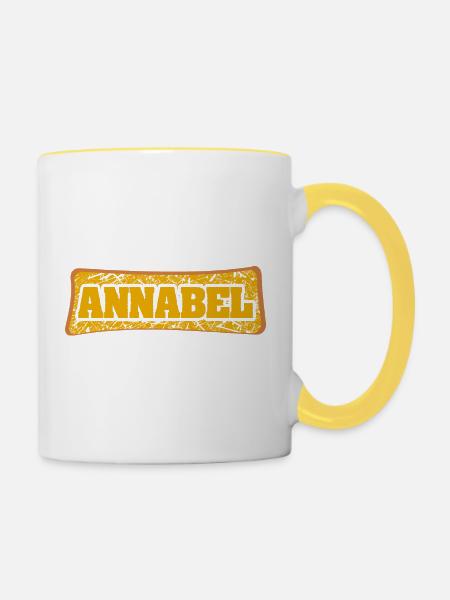 Geschenk für Annabel - Tasse zweifarbig - Weiß/Gelb