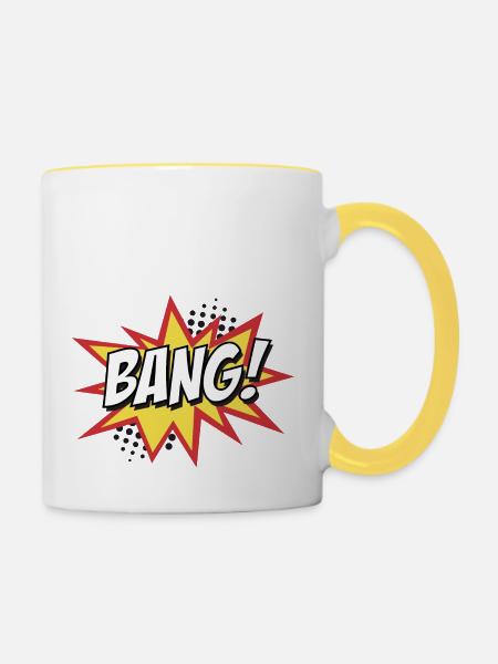 BANG - Tasse zweifarbig - Weiß/Gelb
