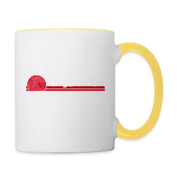 Okinawa Japon Rétro Heritage Souvenir pour Homme - Mug contrasté - blanc/jaune - Droite