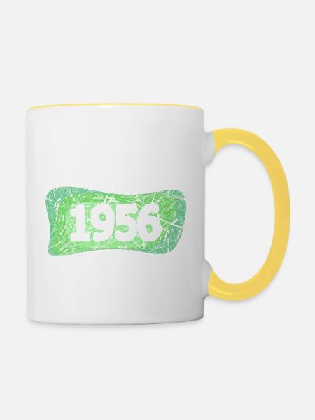 1956 - Tasse zweifarbig - Weiß/Gelb