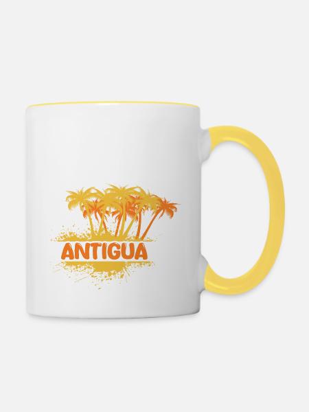 Party Antigua - Tasse zweifarbig - Weiß/Gelb
