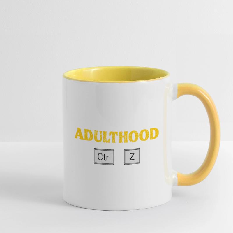 Adulthood Ctrl Z Tech Geek Coding and Programming Contrasting Mug