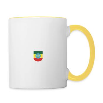 Ethiopia Design – Pride and Culture - Contrasting Mug - white/yellow - Right
