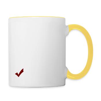 SINGLE DEAD INSIDE - Mug contrasté - blanc/jaune - Droite