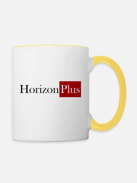 Horizont Plus - Tasse zweifarbig - Weiß/Gelb
