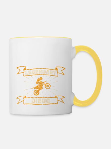Diego - Tasse zweifarbig - Weiß/Gelb