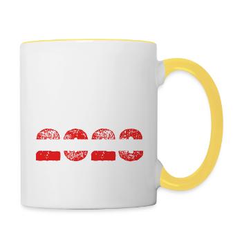 Austria 2028 - Tasse zweifarbig - Weiß/Gelb - Rechts