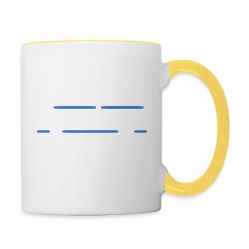 Kyesinga münchnerisch giesi Giesing - Tasse zweifarbig - Weiß/Gelb - Rechts