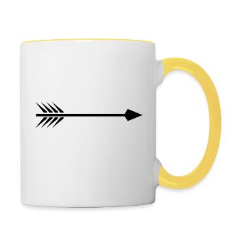 Arrow - Contrasting Mug - white/yellow - Right