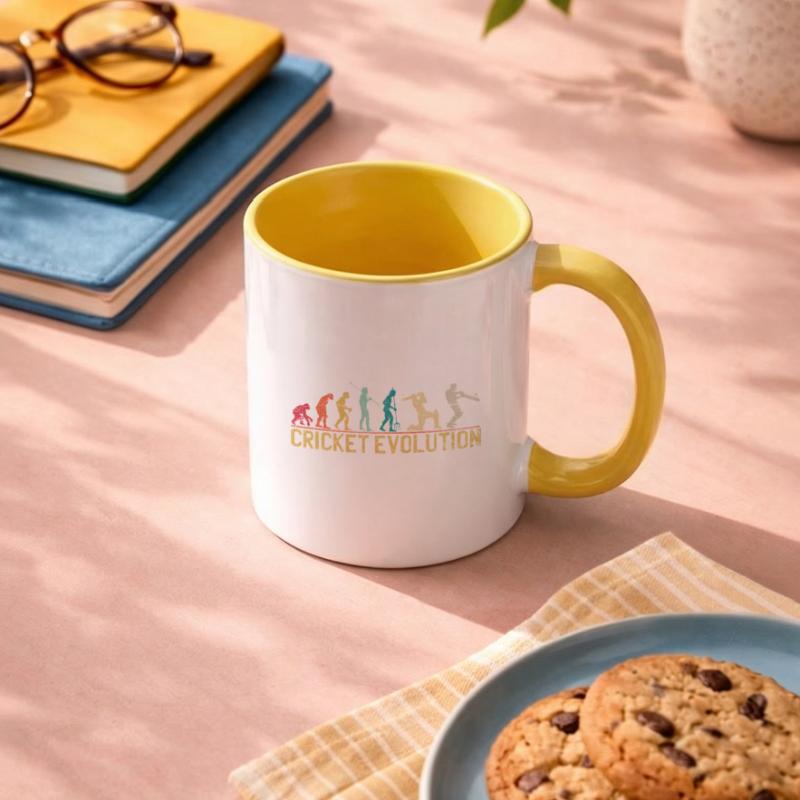 Conception sur le thème de Cricket Evolution Mug contrasté