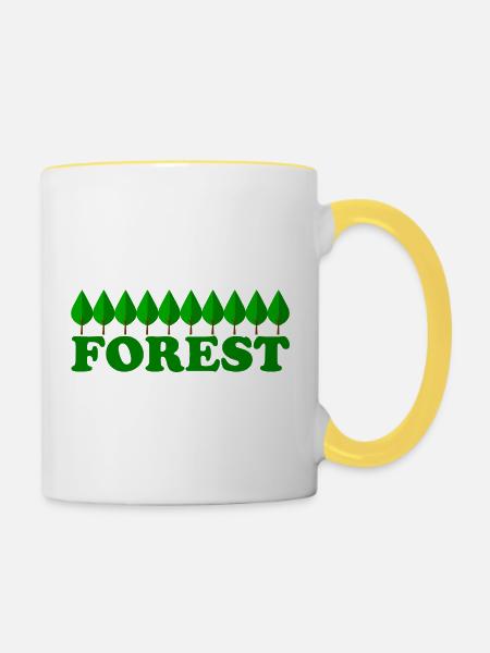 FOREST - Tasse zweifarbig - Weiß/Gelb