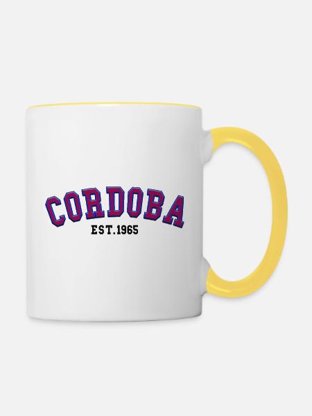 Córdoba, gegründet 1965 - Tasse zweifarbig - Weiß/Gelb