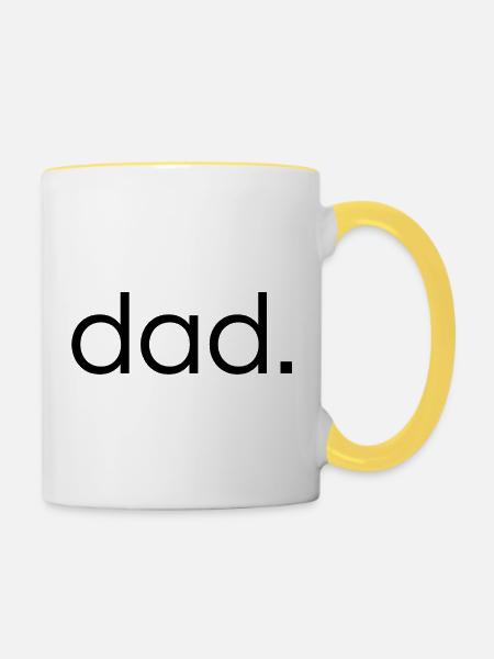 Tat. - Tasse zweifarbig - Weiß/Gelb