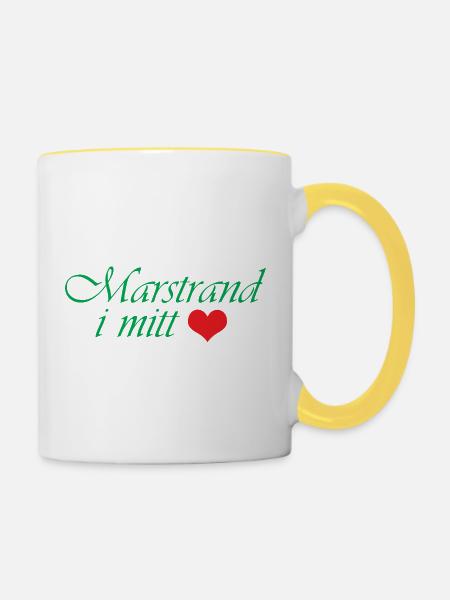 Marstrand in meinem Herzen - Tasse zweifarbig - Weiß/Gelb