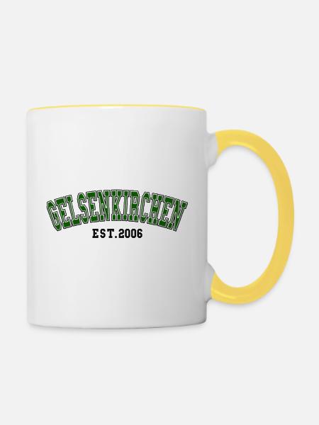 Gelsenkirchen gegründet 2006 - Tasse zweifarbig - Weiß/Gelb