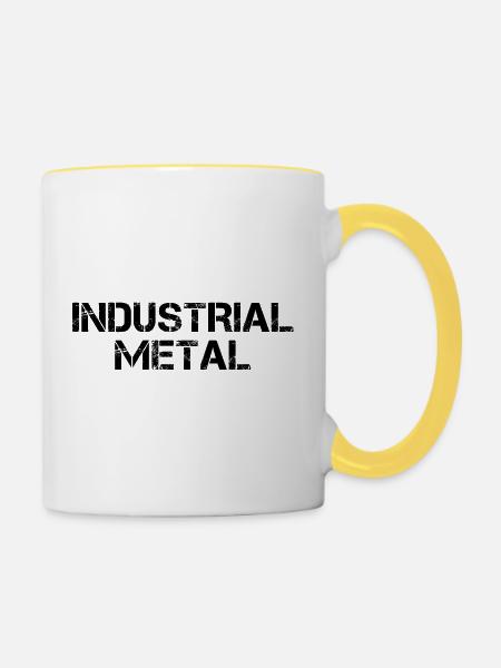 Industriemetall - Tasse zweifarbig - Weiß/Gelb