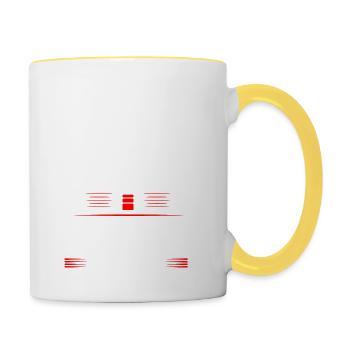 "Un GEEK ne mange pas" - Mug contrasté - blanc/jaune - Droite