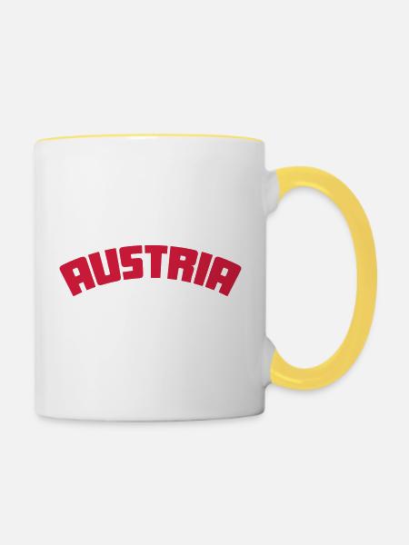 austria - Tasse zweifarbig - Weiß/Gelb