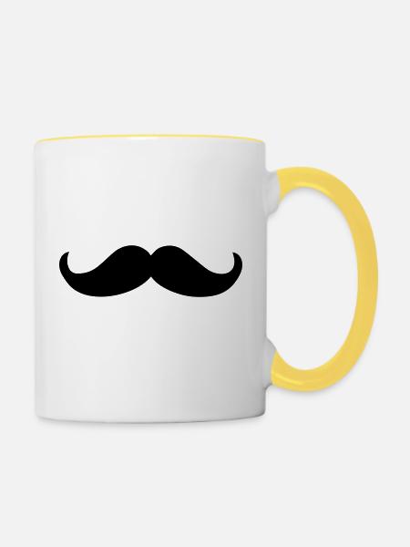 schnauzer - Tasse zweifarbig - Weiß/Gelb