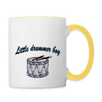 little drummer boy - Contrasting Mug - white/yellow - Right