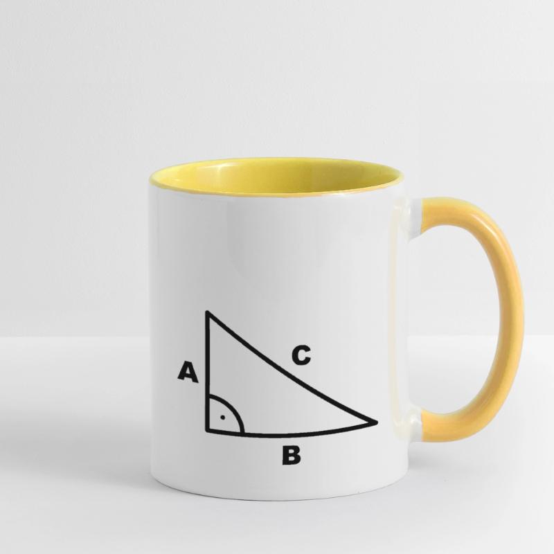 Symbole - triangle - Math à angle droit Mug contrasté