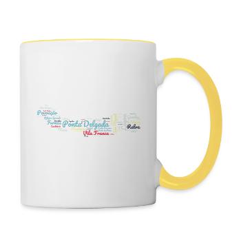 Ponta Delgada São Miguel Azores - Contrasting Mug - white/yellow - Right