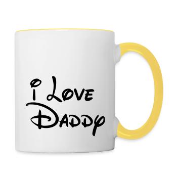i-love-daddy - Contrasting Mug - white/yellow - Right