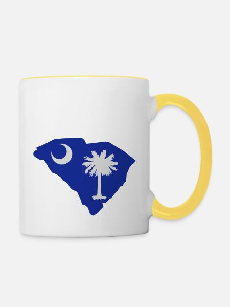 South Carolina - Tasse zweifarbig - Weiß/Gelb