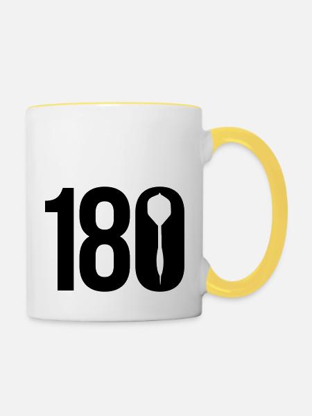 180 - Tasse zweifarbig - Weiß/Gelb