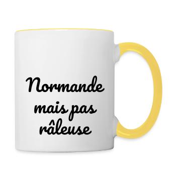 Normandie / Normand / Normande / France/ Normandy - Contrasting Mug - white/yellow - Right