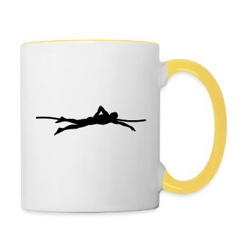 swimmer - Contrasting Mug - white/yellow - Right