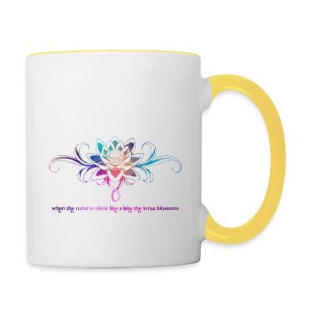 Lotus Flower - Contrasting Mug - white/yellow - Right