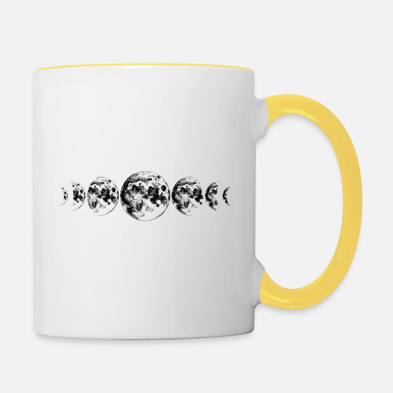 galaxy - Mug contrasté - blanc/jaune