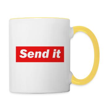 Send it - Contrasting Mug - white/yellow - Right