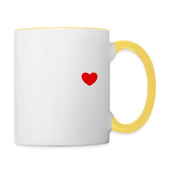 Schwesterherz | White - Tasse zweifarbig - Weiß/Gelb - Rechts