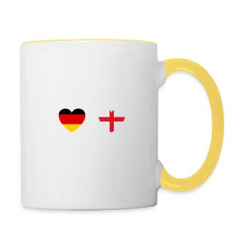 Italie Sardaigne Italie Battements de Coeur Cadeau - Mug contrasté - blanc/jaune - Droite