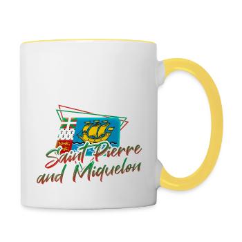 St. Pierre and Miquelon - Contrasting Mug - white/yellow - Right