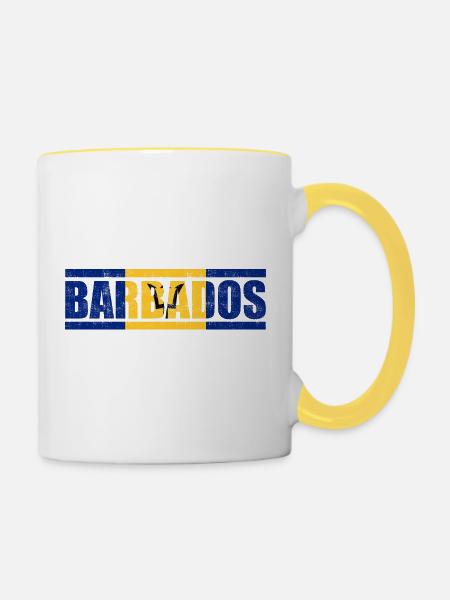 Barbados - Tasse zweifarbig - Weiß/Gelb