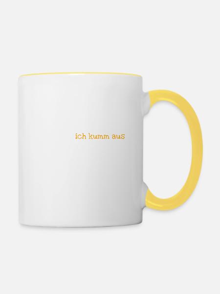 Crostau - Tasse zweifarbig - Weiß/Gelb